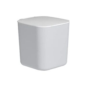 blmiede desktop pressing trash can bedroom bedside mini storage bucket desktop finishing round dish brush (grey, one size)