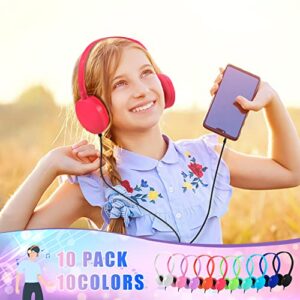 20 Pack Classroom Kids Headphones Bulk 10 Colourful Class Set of Headphones for Students Children Toddler Boys Girls Teen and Adult (20 Mixed)