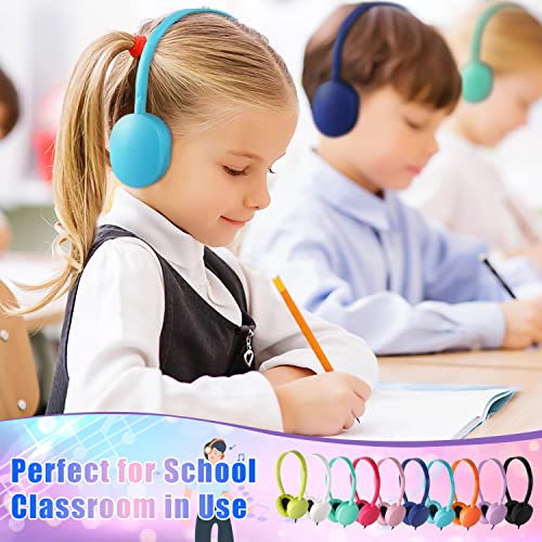 20 Pack Classroom Kids Headphones Bulk 10 Colourful Class Set of Headphones for Students Children Toddler Boys Girls Teen and Adult (20 Mixed)