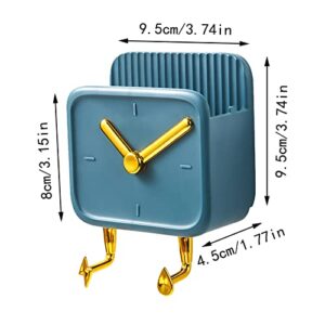 BLMIEDE Hook Rack Wall Mounted Coat Rack Wall Mount Room Clock Rack Wall Mounted Clock Rack Kitchen Aide Dish Rack (Blue, One Size)