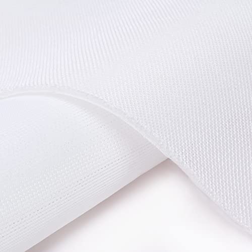 Breathable 3D Air Mesh Fabric,Light 3 Layers Sandwich Spacer Mesh Fabric, Apply to DIY Craft,Upholstery,Home Applications, Chair,Bags,Clothes,Shoes, Lining, 1yard/36"x56",Sold by The Yard (White)