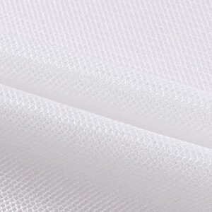 Breathable 3D Air Mesh Fabric,Light 3 Layers Sandwich Spacer Mesh Fabric, Apply to DIY Craft,Upholstery,Home Applications, Chair,Bags,Clothes,Shoes, Lining, 1yard/36"x56",Sold by The Yard (White)