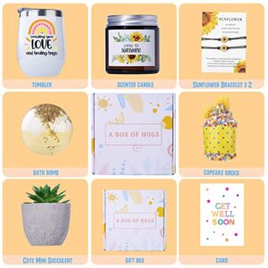 Sunflower Gifts For Women, Sunshine Gifts, Get Well Soon Gifts For Women, Care Package For Friends, Thinking Of You Gifts For Women, After-Surgery Gifts, Sick Care Package, Get Well Soon Gift Basket