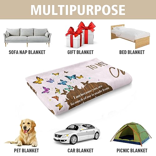 SteadStyle Gifts for Mom from Daughter, Mom Birthday Gifts Blanket, Mom Gifts for Mother's Day Christmas Thanksgiving, Fluffy Blanket for Mom (60" × 50")