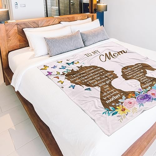 SteadStyle Gifts for Mom from Daughter, Mom Birthday Gifts Blanket, Mom Gifts for Mother's Day Christmas Thanksgiving, Fluffy Blanket for Mom (60" × 50")