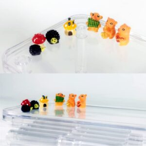 Weixiyang Hamster Platform, Plastic Platform with trinkets, Trinket Holder, Potting Rack, Hamster cage Accessories Guinea Pig Squirrel Gerbil and Other Small Pets (Transparent. - Little Animal)