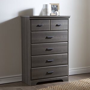 South Shore Versa 5-Drawer Chest Dresser, Gray Maple