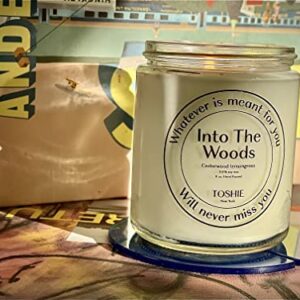 Into The Woods | Cedarwood and Lemon Grass Organic Essential Oils, Winter Highly Scented Hand Poured Soy Candles For Home | 8oz Clear Jar, 40 Hour Burn Time, Made in the USA (In to The woods)