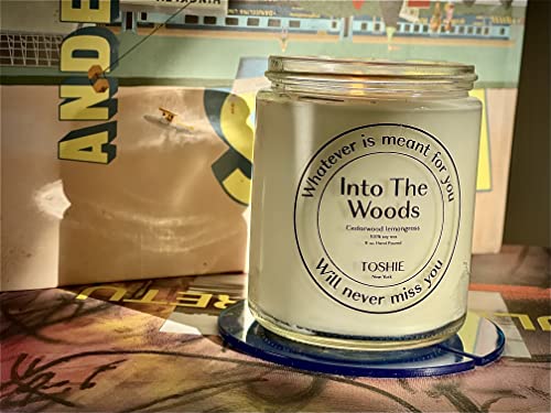 Into The Woods | Cedarwood and Lemon Grass Organic Essential Oils, Winter Highly Scented Hand Poured Soy Candles For Home | 8oz Clear Jar, 40 Hour Burn Time, Made in the USA (In to The woods)