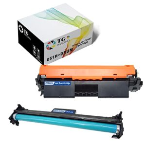 tg imaging (2-pack) (toner + drum) compatible replacement for canon 051h drum unit and 051h toner cartridge combo pack work for mf264dw mf269dw mf266dw lbp161dn mf263dn toner printer