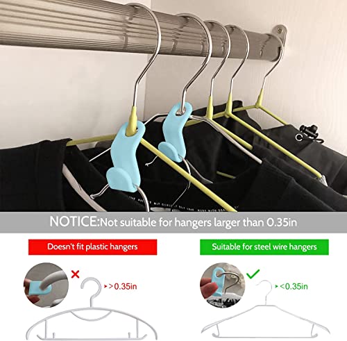 80 Pcs Clothes Hanger Connector Hooks, 4 Colors Magic Hanger Hooks Heavy Duty Cascading Connection Hooks Space Saving Hanger Extenders Clips for Clothes for Organizer Closet