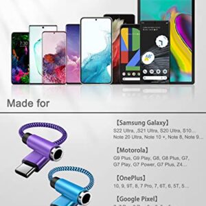 USB C to 3.5mm Audio Adapter, Male to Female Aux Cable for Samsung Galaxy S23 S22 Ultra S22+ S21 Plus S20 FE, Google Pixel 7 Pro 6 6a 5 5a 4 XL, iPhone 15 USBC Stereo Jack Headphone Dongle Adaptor