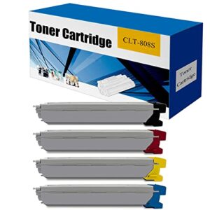 mysec clt-k808s clt-c808s clt-m808s clt-y808s toner cartridge for samsung, color toner cartridges compatible with multixpress x4300lx x4250lx x4220rx printer high yield 4 pack-cmyk