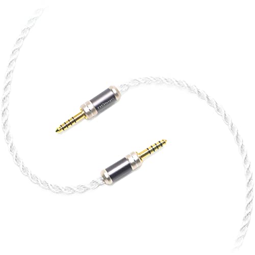 FSIjiangyi 4.4mm to 4.4mm Balanced Adapter OFC Silver 8-Strand 19-core Adapter Cable Suitable for Connecting Zen DAC Zen CAN Oriolus BA300S