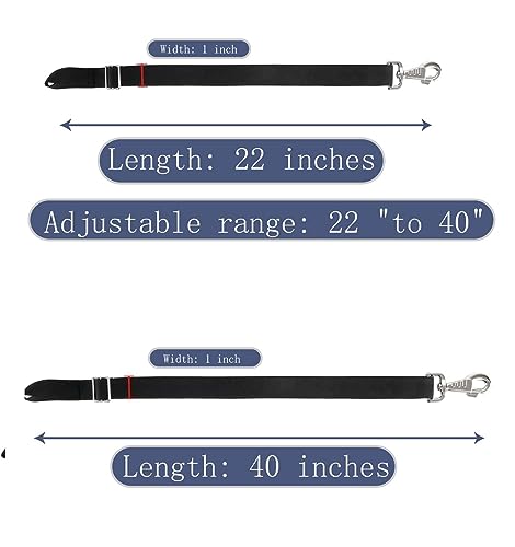 Premium Horse Blanket Sheet Leg Straps, Replacement Stretchy Belly Strap with Swivel Snaps and Loop End, Adjustable Length from 22 to 40 Inch Black (2 Pcs)