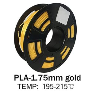 RZBHAB 3D Printer Filament Bundle, 1.75 Mm PLA Filament, Accuracy +/- 0.02 Mm, Weight 1 Kg, for 3D Printing, Dashboard, Caster Shoes, Etc. (Color : Gold)
