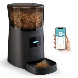 wopet 6l automatic cat food dispenser,wifi automatic cat feeder with app control for remote feeding,automatic dog feeder with low food sensor and voice recorder,up to 15 meals per day