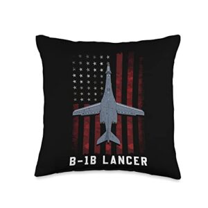 rockwell b-1 lancer b1 b-1 lancer, throw pillow, 16x16, multicolor