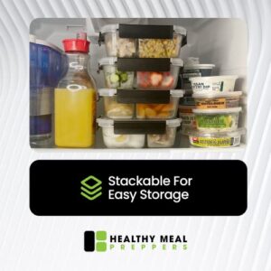 [1 Pack] Meal Prep Containers with Lids - Reusable Glass Food Prep Containers - 3 Compartment