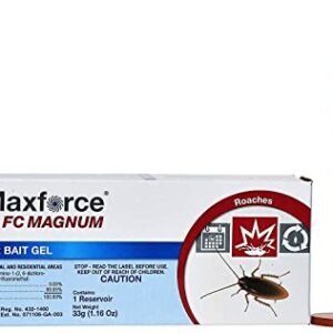 MaxForce Cockroach Gel- Magnum - Roach Killer Indoor infestation - Prevent All Cockroach Species - with Premium USA-Supply Gloves- 1 Tube×30g