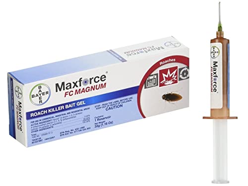 MaxForce Cockroach Gel- Magnum - Roach Killer Indoor infestation - Prevent All Cockroach Species - with Premium USA-Supply Gloves- 1 Tube×30g