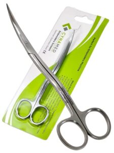 1 ea professional large double-curved machine embroidery scissors - 6" double curved bent handle -stainless steel embroidery scissors supplies