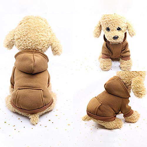 Knitted Dog Sweaters Clothing Pet Sweatshirts with Pocket Hoodied Pet Clothes Warm Dog Sweaters for Medium Dogs Girl