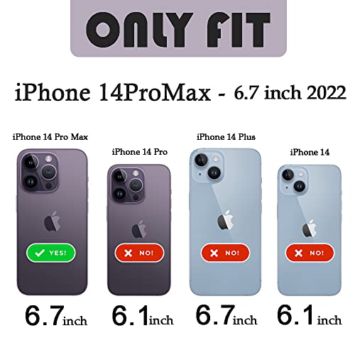 MURMAZ iPhone 14 Pro Max Mirror Case with [Reinforced Corner] Shockproof Protective for Girls Woman Makeup Touch up and Back Camera Selfies (Mirror 14 Pro Max)