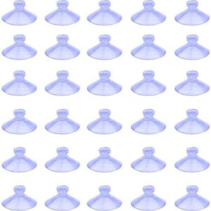 OMYZERO 100pcs Mini Clear Plastic Suction Cups Without Hooks (20mm)