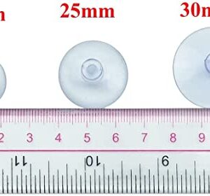 OMYZERO 100pcs Mini Clear Plastic Suction Cups Without Hooks (20mm)