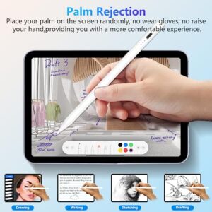 Stylus Pen for iPad 9th 10th Generation Pencil 2018-2023, Palm Rejection,Magnetic, Fast Charge Apple Pencil iPad 10/9/8/7/6th Gen, iPad Pen Air 2019-2022, Mini 6, iPad Pro 11/12.9 Gen 6 iPad Pencil