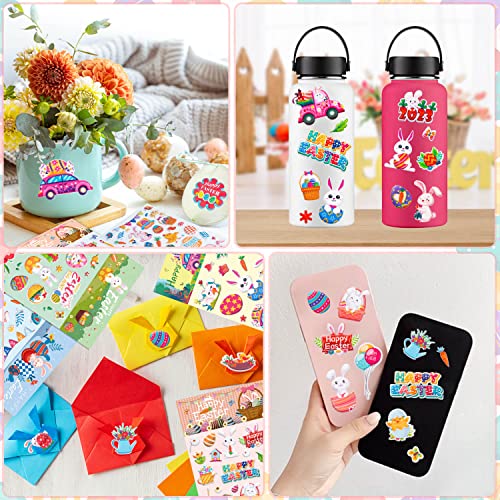 Easter Puffy Stickers for Kids, 180Pcs Cute Easter 3D Stickers for Scrapbooking DIY Phone Diary, Including Rabbit, Egg, Carrots, Chicke and More