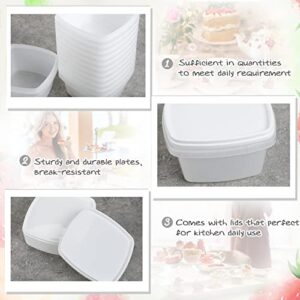 20 Pack 24 Oz Freezer Containers for Food Airtight Food Storage Containers Reusable Plastic Containers with Lids for Food Prep Lunch Fruit Soup Meal Storage, Dishwasher Safe