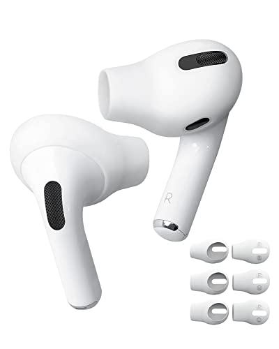 Brujula 3 Pairs AirPods Pro Ear Tips Ear Hooks Covers, Reduce Pain, Silicone Accessories, Anti-Slip Replacement Ear Tips, Fit in The Charging Case, S/M/L