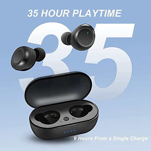 Purada Waterproof Bluetooth 5.3 True Wireless Earbuds, Touch Control,30H Cyclic Playtime TWS Headphones with Charging Case and mic, in-Ear Stereo