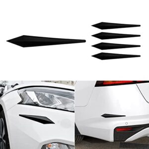 cueclue 5 pieces car door bumper guard protector sticker, hood anti-scratch article, rearview mirror rubber anti-collision decals, fit for car 3d three-dimensional appearance decorative (black)