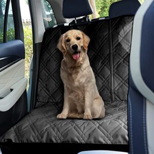 ATCHSAMA Car Seat Cover, Back Seat Covers for Dogs Waterproof Car Seat Protector Heavy Duty Scratchproof Backseat Cover with Side Flap for Cars, Suvs & Trucks, Black