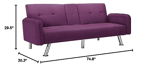 ERDAYE 64 inches Modern Loveseat Sofa, Purple