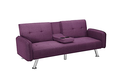 ERDAYE 64 inches Modern Loveseat Sofa, Purple