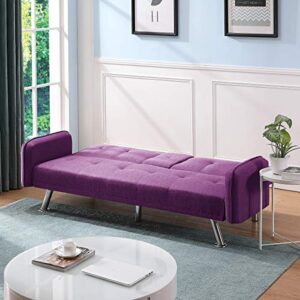 ERDAYE 64 inches Modern Loveseat Sofa, Purple