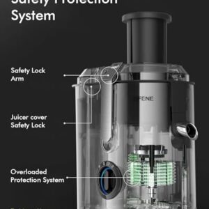 SiFENE Juicer Extractor, 3.2" Wide Mouth, Robust 800W Juicer Machine for Fresh Fruits and Vegetables, BPA-Free Stainless Steel, Quick Cleanup