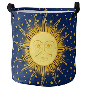 oxford fabric storage bin star go around hippie sun krisyeol waterproof collapsible laundry basket dirty clothes hamper with handles storage baskets organizer 17x13.8