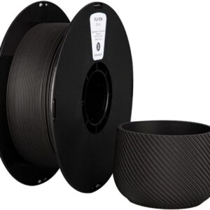 PLA K5M Filament Matte Polylactic Acid Filament 1.75mm, 3D PLA Filament 1kg2.2lb Spool, Dimensional Accuracy +/- 0.03 mm, Fit FDM 3D Printer, Black