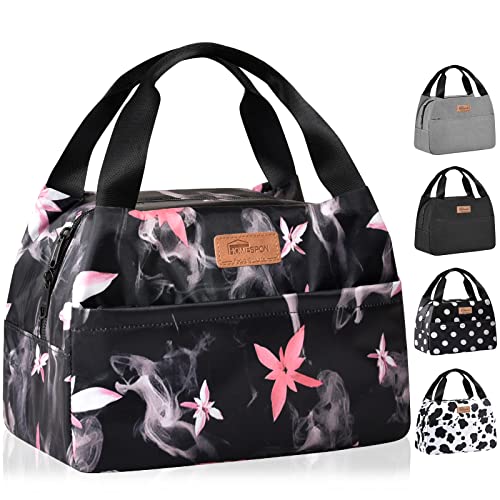 HOMESPON Lunch Bags for Women Insulated Cute Lunch Box loncheras para mujer Reusable Zipper Cooler Tote Bag Lunchbag for Picnic Work Camping