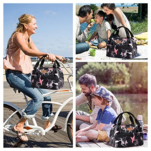 HOMESPON Lunch Bags for Women Insulated Cute Lunch Box loncheras para mujer Reusable Zipper Cooler Tote Bag Lunchbag for Picnic Work Camping