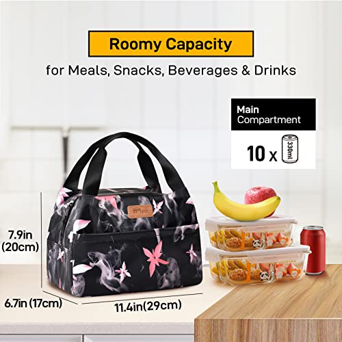 HOMESPON Lunch Bags for Women Insulated Cute Lunch Box loncheras para mujer Reusable Zipper Cooler Tote Bag Lunchbag for Picnic Work Camping