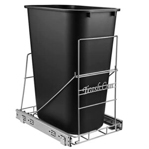 termath pull out trash can under cabinet, kitchen adjustable sliding waste bin shelf, roll out garbage can holder frame, trash can not included