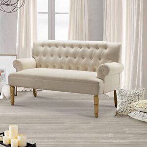 rosevera hermosa para sala love seats furniture sofa in a box long couches for living room settee loveseat, standard, velvet beige