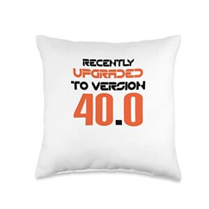 40th birthday gift ideas t-shirt store 40th birthday may the forties be with you funny gift ideas throw pillow, 16x16, multicolor