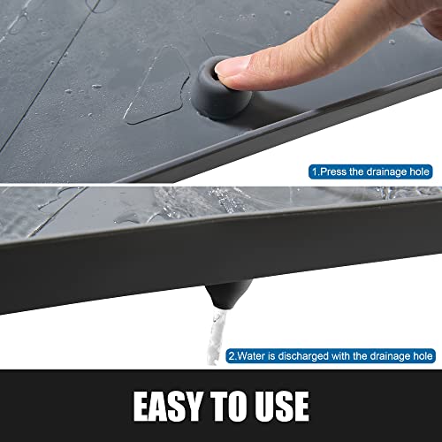 SYRISIO Premium Under Sink Mats for Kitchen Waterproof - 34" X 22", Holds up to 3 Gallons, Under Kitchen Sink Mat, Silicone Under Sink Liner, Under Kitchen Sink Organizer